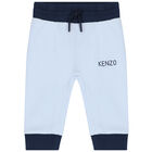 Baby Boys Blue Logo & Animals Trousers Set, 1, hi-res